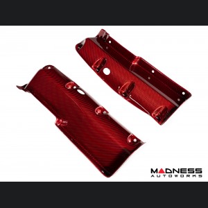 Alfa Romeo 4C Carbon Fiber Seat Belt Trim Set - Red Candy